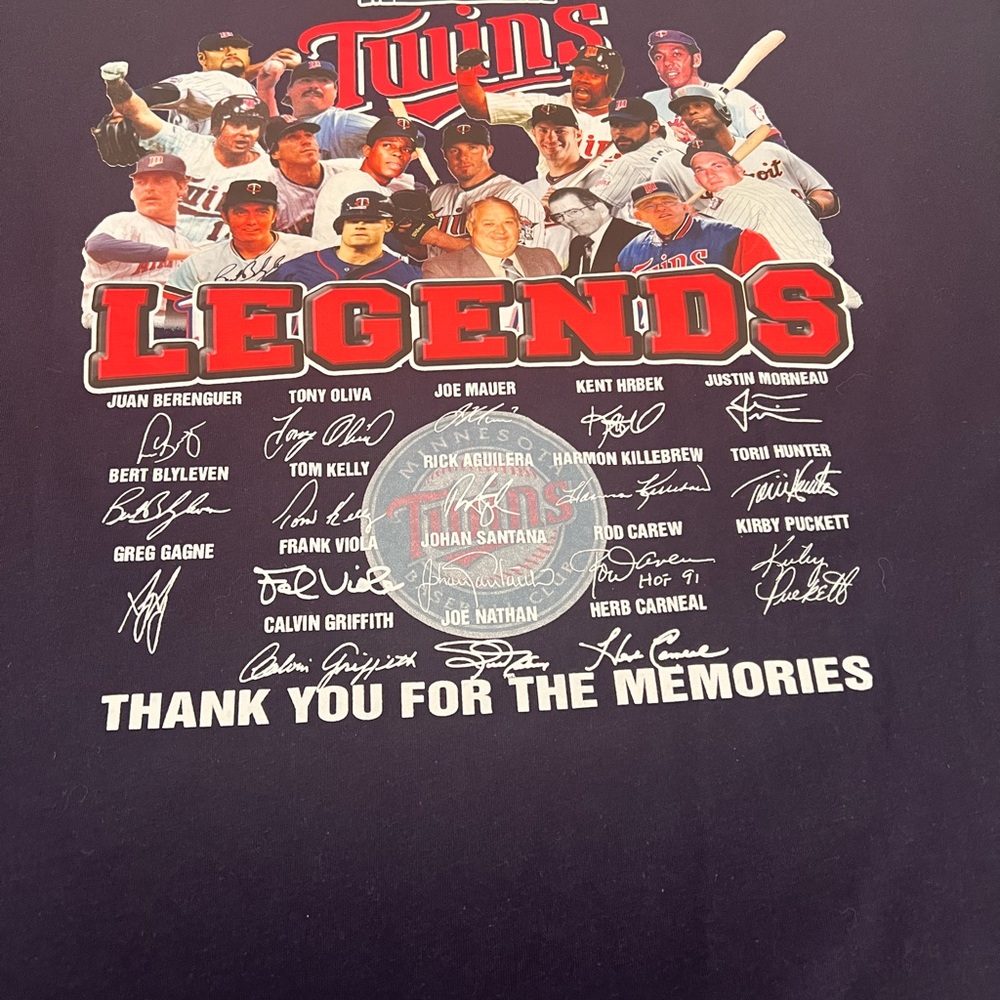 Minnesota Twins Legends Graphic Tee - Sz XL